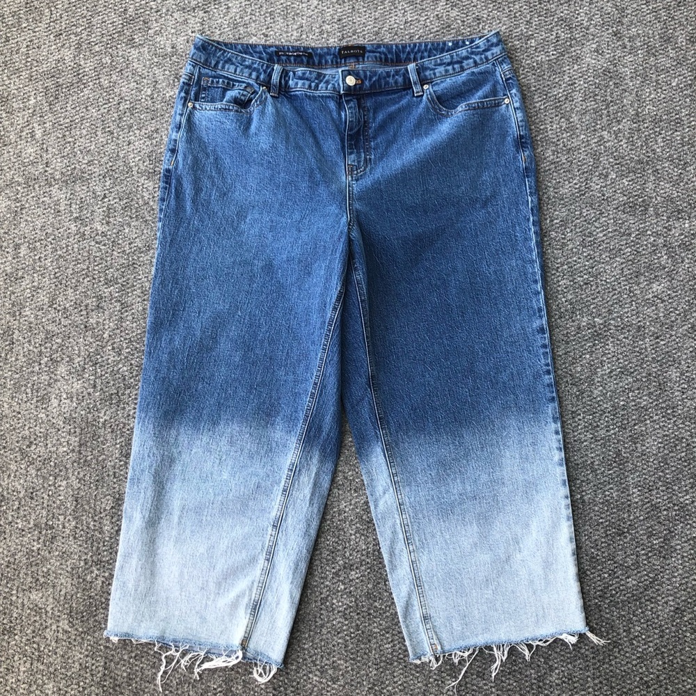 Talbots wide leg crop jeans size 18W